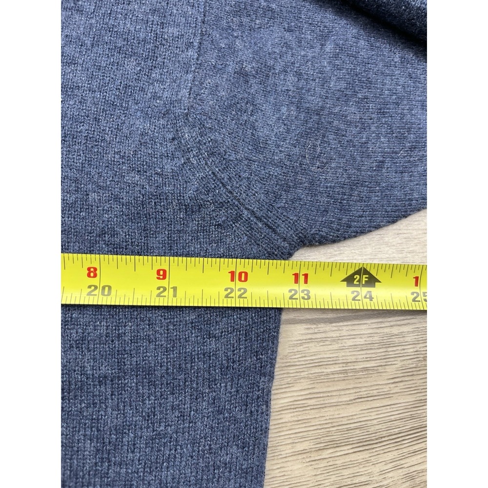 Club Room 100% Cashmere Sweater Men's Size Medium Blue Collared 1/4 Button VTG - Picture 6 of 9
